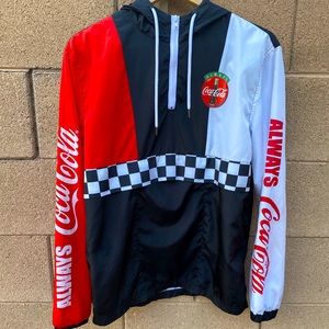 Coca Cola windbreaker pull over Jacket